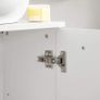 Vanity cabinet, bathroom cabinet with double door, bathroom cabinet with adjustable shelf level, base cabinet with feet, for bathroom, 60 x 30 x 63 cm, white Image 4