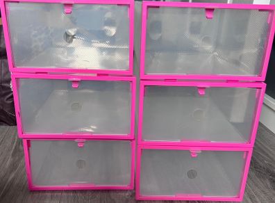 6 x Shoe Storage Boxes