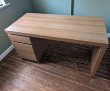IKEA MALM Desk with Storage Oak Veneer (140x65 cm)
