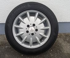 Alloy wheels and tyres.