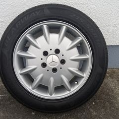 Alloy wheels and tyres.