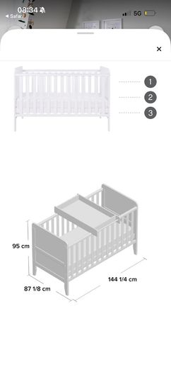 cot and toddler bed