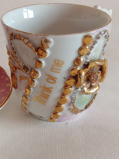 Vintage English Ceramic Pearlware Cup & Saucer
