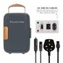 Mini Portable Cooler & Warmer for Drinks, Cosmetics/Makeup/Skincare, AC/DC Power, Scandi Style, Grey & Wood Effect, For Bedroom, Home, Caravan, Car Image 3