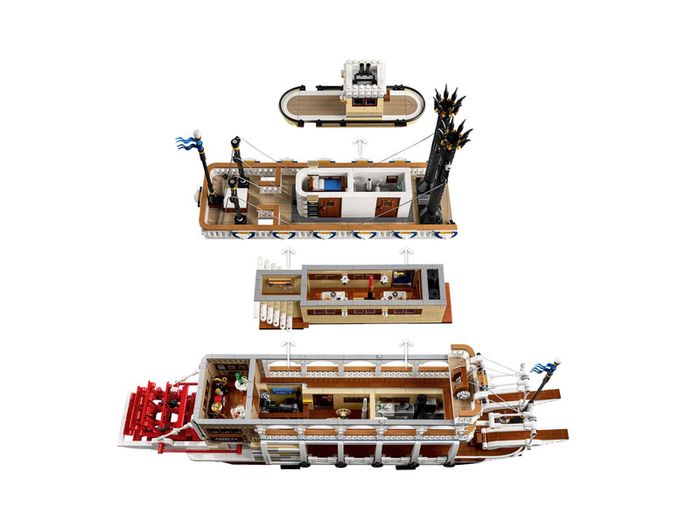 Lego 21356 River Steamboat & 5009157 Amelia Ticket Booth