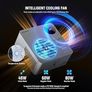 HB80C RGBWW LED Video Light with Built-in 72Wh Battery & 100W PD Fast Charging, 80W Mini RGB COB Continuous Output Lighting Bowens Mount Handheld Spotlight 2500K-7500K, 10400lux/m, 18 Effects Image 5