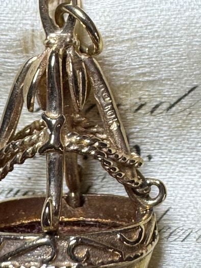 10k Gold Carnelian Set Watch Fob/Pendant