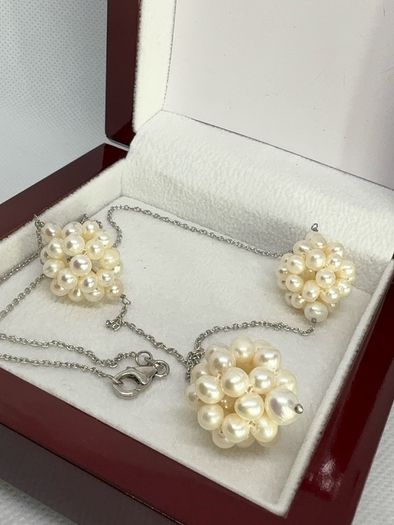 Silver AAA Fresh Water Pearl Necklace (70.00 Ct) - Sterling Silver