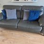 DFS Leather Sofa, Armchair and Ottoman Set Image 8