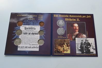 2 x Silver coins in old German Empire set Kaiser Wilhelm II | original Silver Coins