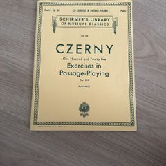 Czerny Op.378 Schitmer's library of musical classics piano book
