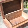 Vintage Handmade Storage Boxes, Wooden Carved Boxes 6" x 4" H 2,3" Image 7