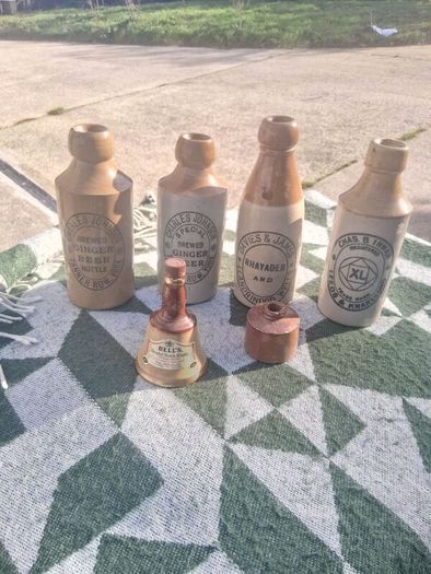 Victorian Stoneware Glazed Bottle Collection
