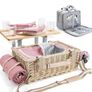 Wicker Picnic Basket Set - Detachable Table - Brand New Image 2