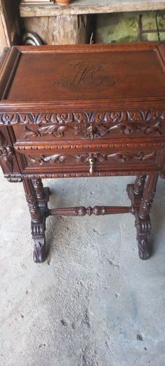 Antique ladies french seweing Chest oak early 1930s  Beautiful