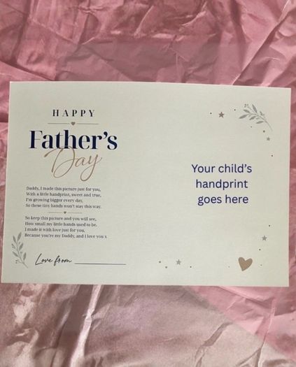 Fathers Day Keepsake Print Handprint Print