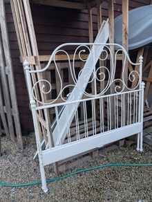 steel white bed