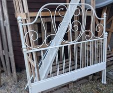steel white bed