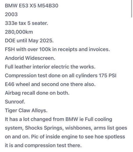 Bmw X5 E53 M54