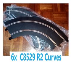 Scalextric C8529: 6x New Radius 2 Track Curves (extension pack R2 - 90 degrees)
