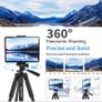 Mactrem Phone Tripod, Upgraded 65Inch/165Cm Lightweight Portable Camera Tripod For Iphone/Ipad/Samsung/Smartphone/Action Camera/Dslr Camera With Phone Holder & Wireless Bluetooth Control Remote Image 6