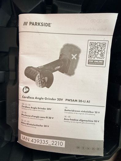 Parkside Angle Grinder Set