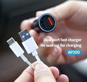 2-in-1 Mini Car Tracker&Car Charger Dual Purpose Find My Real Time GPS Locator