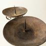 Rare Antique Brutalist Gothic Wrought Iron Candlesticks Image 4