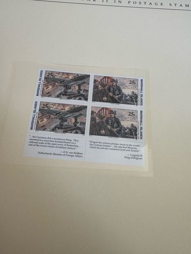 The History of World War II in post stamps