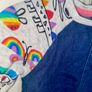 NEXT Girl Denim Dress with Tights (2-3 years) Image 4