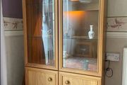 Oak display cabinet