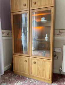 Oak display cabinet