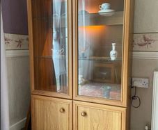Oak display cabinet