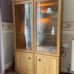 Oak display cabinet