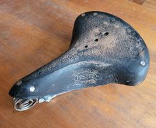 Vintage Leather Bicycle Saddle