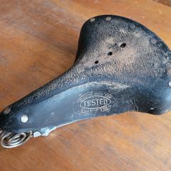 Vintage Leather Bicycle Saddle