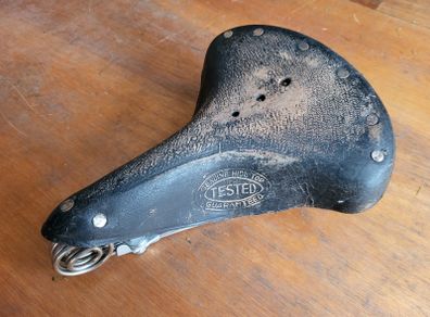 Vintage Leather Bicycle Saddle
