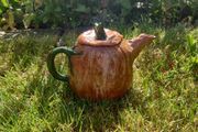 Handmade pumkin ceramic teapot
