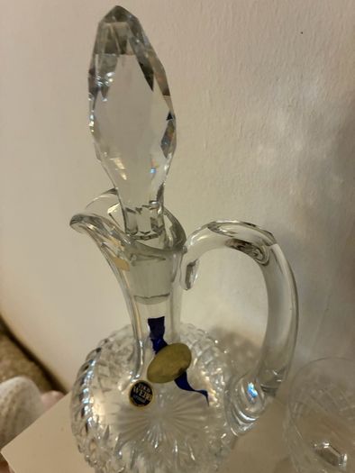 Vintage Thomas Webb Crystal Decanter & Glasses Set