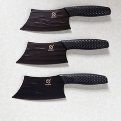 3 Black Kitchen Knives (brand New).