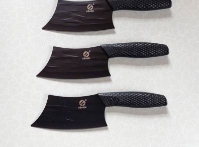 3 Black Kitchen Knives (brand New).
