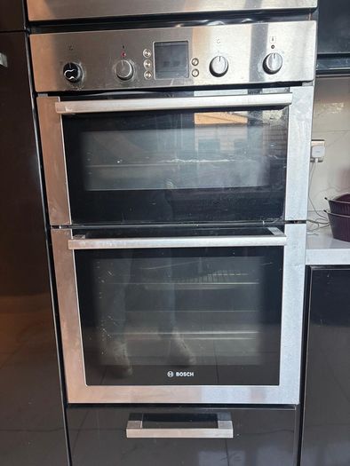 Electric double oven and hob