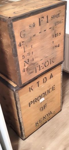 vintage tea chest x3