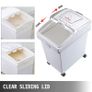 Kitchen Container Ingredient Storage Bin W/ Wheel & Scoop 3 x 6.6 Gal for Commercial Home Storing Rice Flour Corn Soybean Image 5