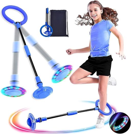 Swing Wheel with Light Wheel, Children's Flashing Jump Ring, Children's Flashing Jump Ring, Foot Gyro, Jumping Ball, Flashing Foldable Flash Jumping Ball, Flashing Jump Ball