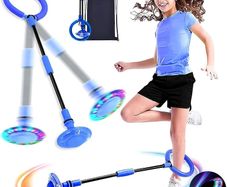 Swing Wheel with Light Wheel, Children's Flashing Jump Ring, Children's Flashing Jump Ring, Foot Gyro, Jumping Ball, Flashing Foldable Flash Jumping Ball, Flashing Jump Ball