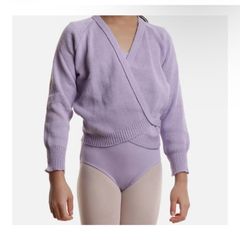 Leotard& Wrap over Cardigan and shoes