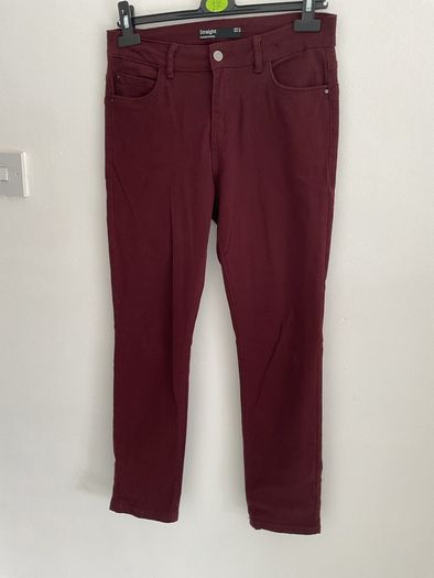 jeans burgundy straight leg jeans size 10