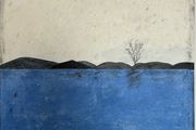 Blue seascape painting