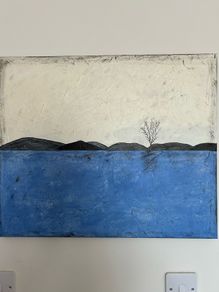 Blue seascape painting
